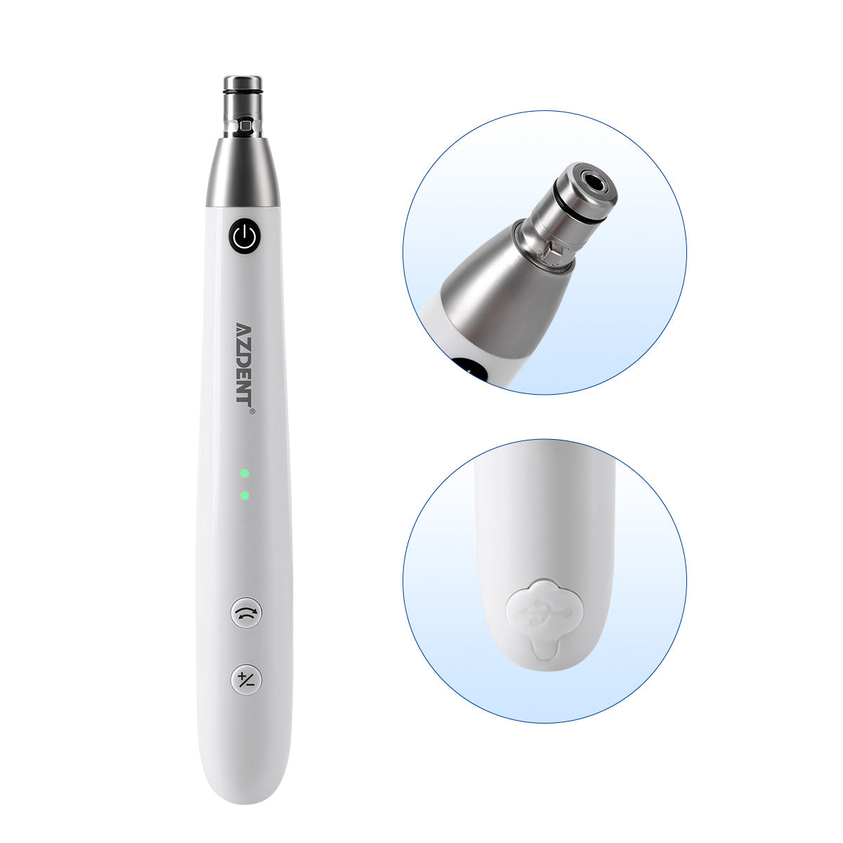 Dental Cordless Hygiene Prophy Handpiece 2 Speed Settings Prophy Angle 360° Rotating - azdentall.com