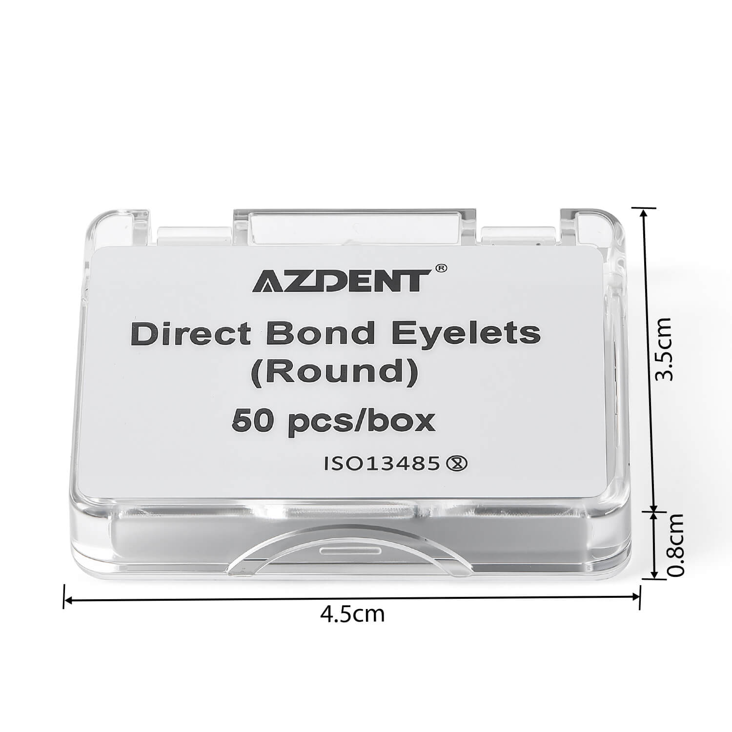 AZDENT Orthodontic Metal Lingual Button Direct Bond Eyelet Round Base 50pcs/Box - azdentall.com