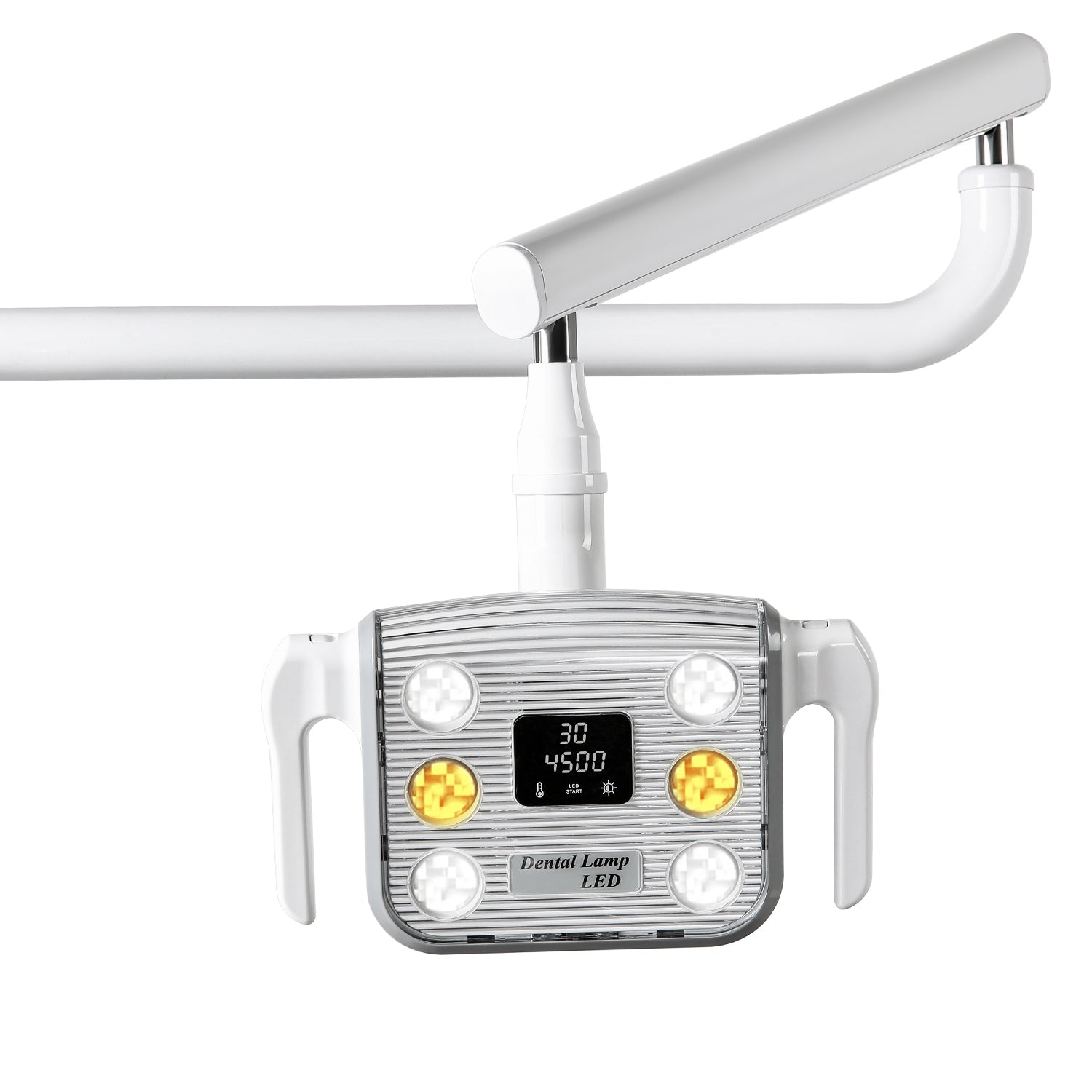 Dental Unit Chair LED Oral Light Lamp with LCD Display 6 Lights 15W Dual-Color Adjustable - azdentall.com