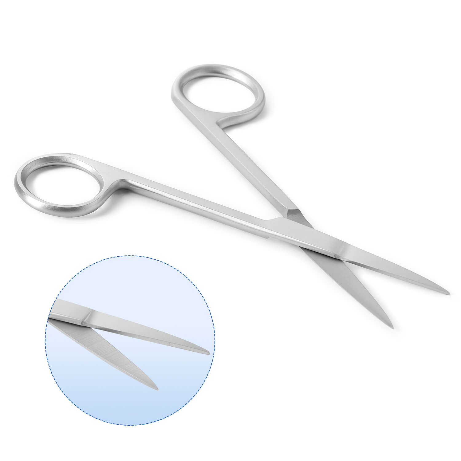 Dental Surgical Scissors Silver Handle Straight Tip - azdentall.com