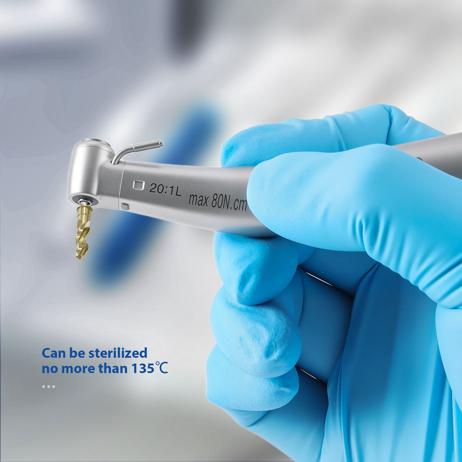 Jinme L Fiber Optic LED 20:1 Implant Contra Angle Low Speed Handpiece - azdentall.com