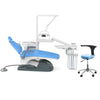 Dental Unit Chair Computer Controlled DC Motor Hard Leather with Stool J2688-A1 Sky Blue - azdentall.com