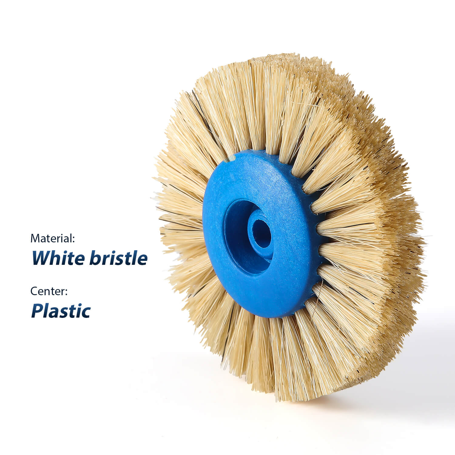 Dental Lab Polishing Brush 4 Rows White Bristle Straight Type - azdentall.com