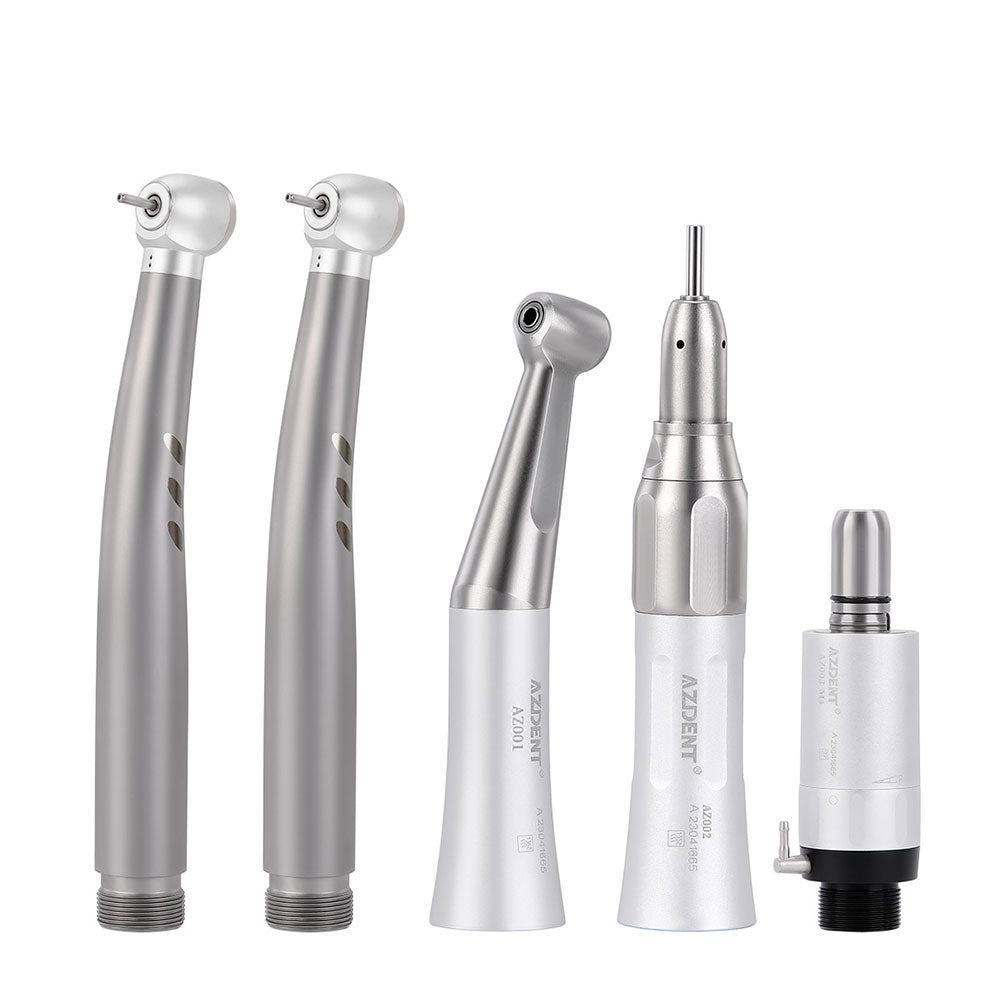 AZDENT Dental Stainless Body Shadowless LED E-generator High and Low Speed Handpiece 2/4 Holes - azdentall.com