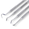 Dental Stainless Steel Clean Tool Mirror Tweezers Probe Cleaner Remover - azdentall.com
