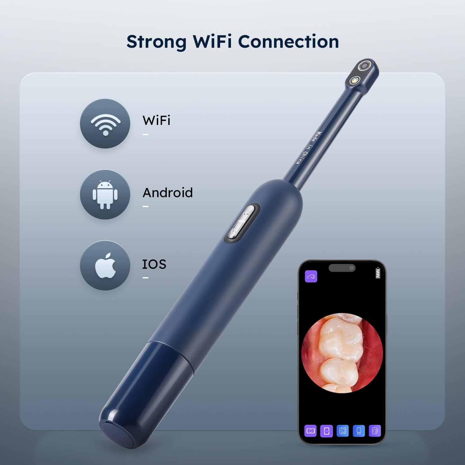 Dental Intraoral Digital Imaging Camera WiFi 7 Cold LED Light 1/4 CMOS Sensor - azdentall.com