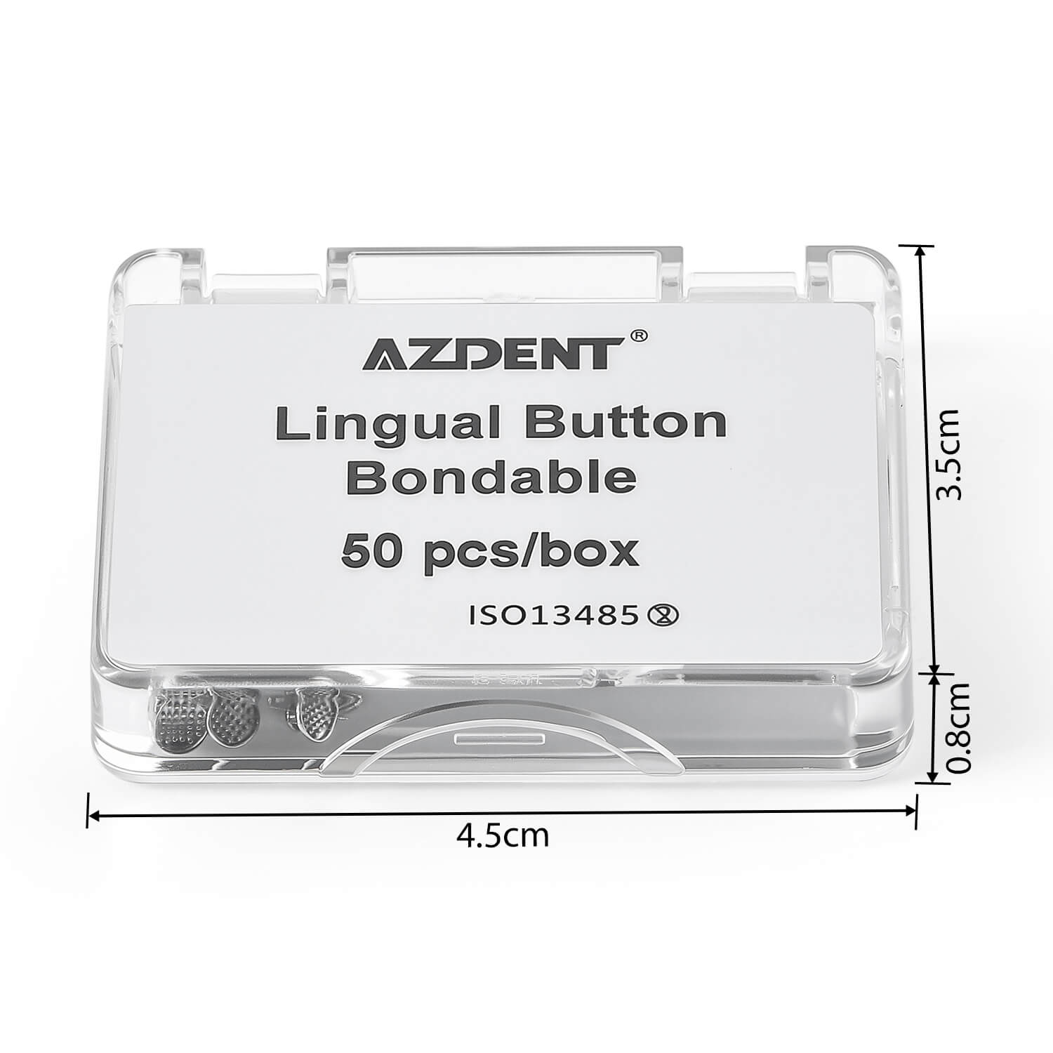 AZDENT Orthodontic Metal Lingual Button Monoblock Bondable Round 50pcs/Box - azdentall.com