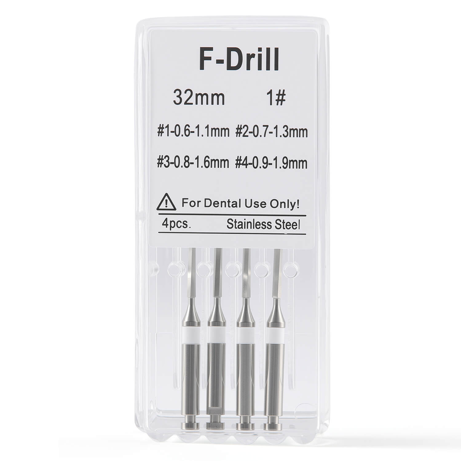 Dental Endo F Drill Reamers Fiber Post Drills Mixed #1 32mm 4pcs/Box - azdentall.com