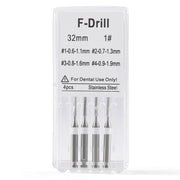 Dental Endo F Drill Reamers Fiber Post Drills Mixed #1 32mm 4pcs/Box - azdentall.com