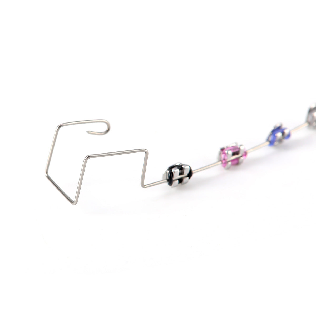 Orthodontic Temporary Tooth Decoration with Metal Archwires Bracket and Ligature Ties 2pcs/Pair - azdentall.com