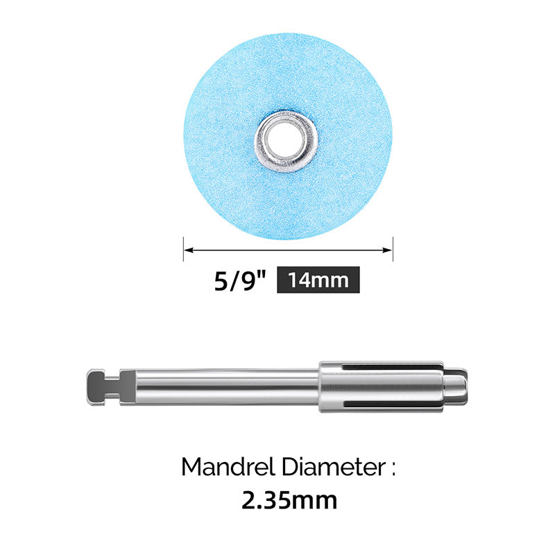 Dental Composite Finishing Polishing Discs 14mm 5/9" with Mandrel 40Pcs/Pack - azdentall.com