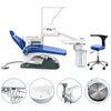 Dental Unit Chair J2688-A1 DC Motor Computer Controlled Hard Leather with Stool Sapphire Blue - azdentall.com