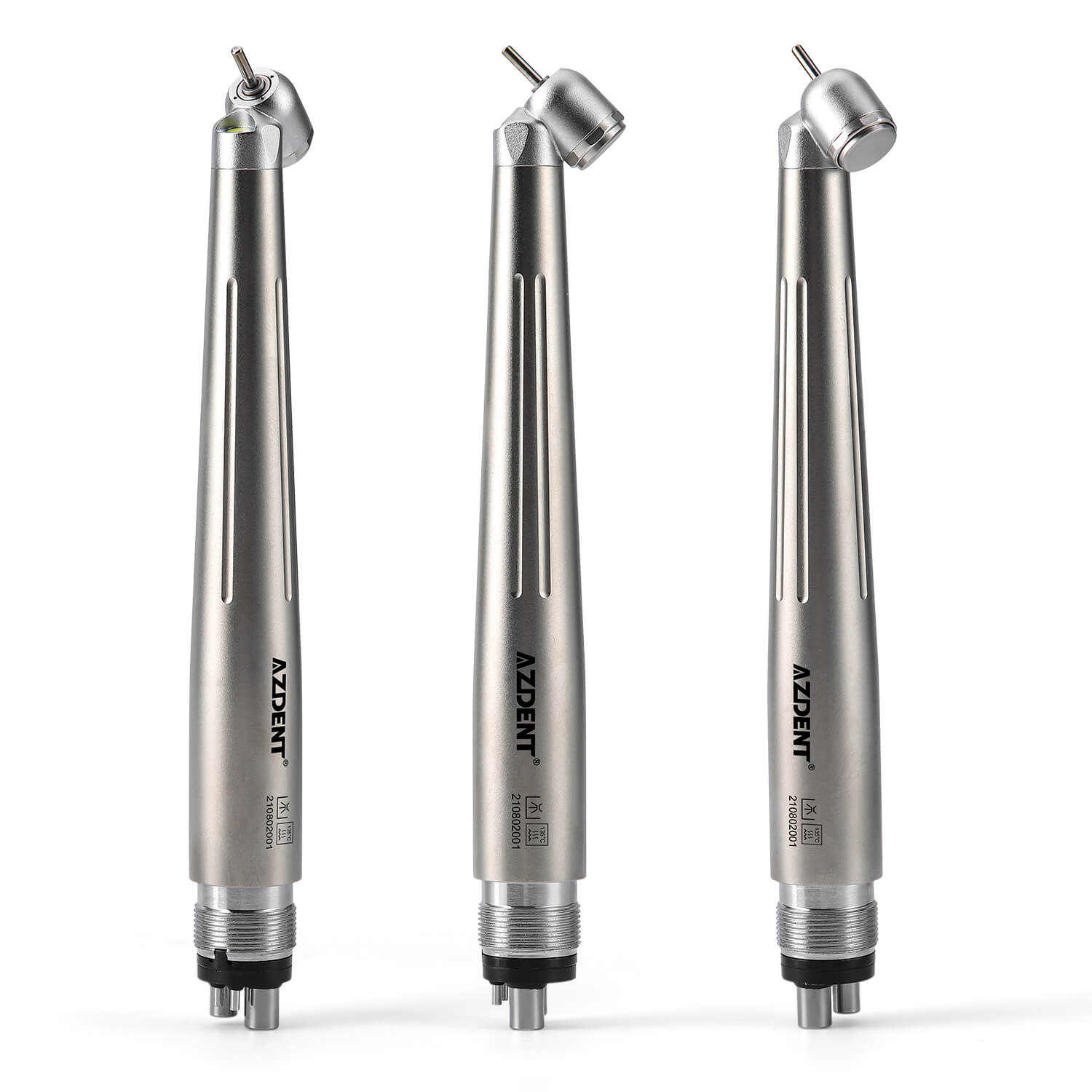 AZDENT Dental 45 Degree LED High Speed Handpiece E-generator Standard Head Push Button 4 Hole - azdentall.com