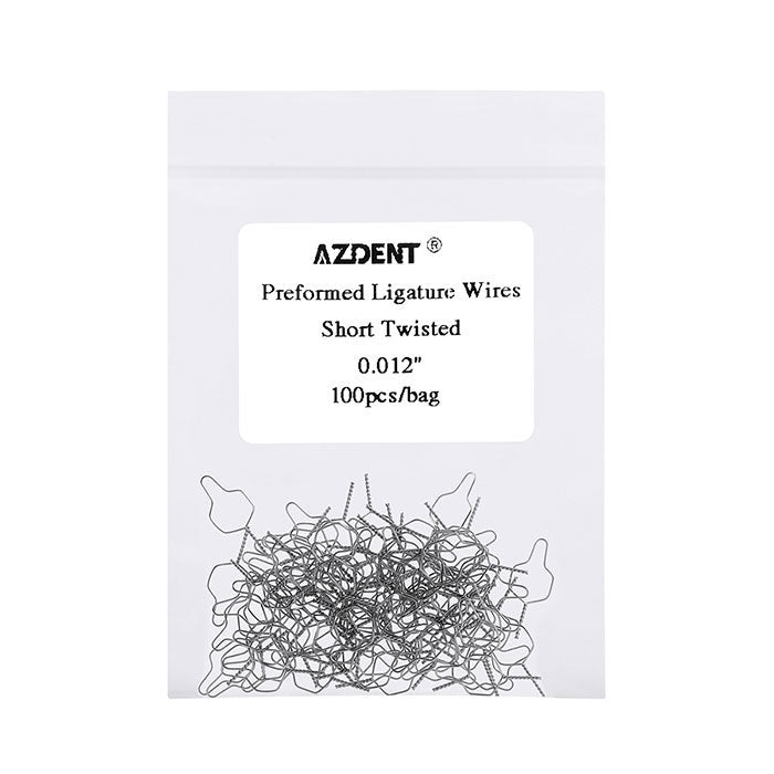 Dental Orthodontic Wire Preformed Ligature Ties Stainless Steel Short Twist 0.012 100pcs/Pack - azdentall.com