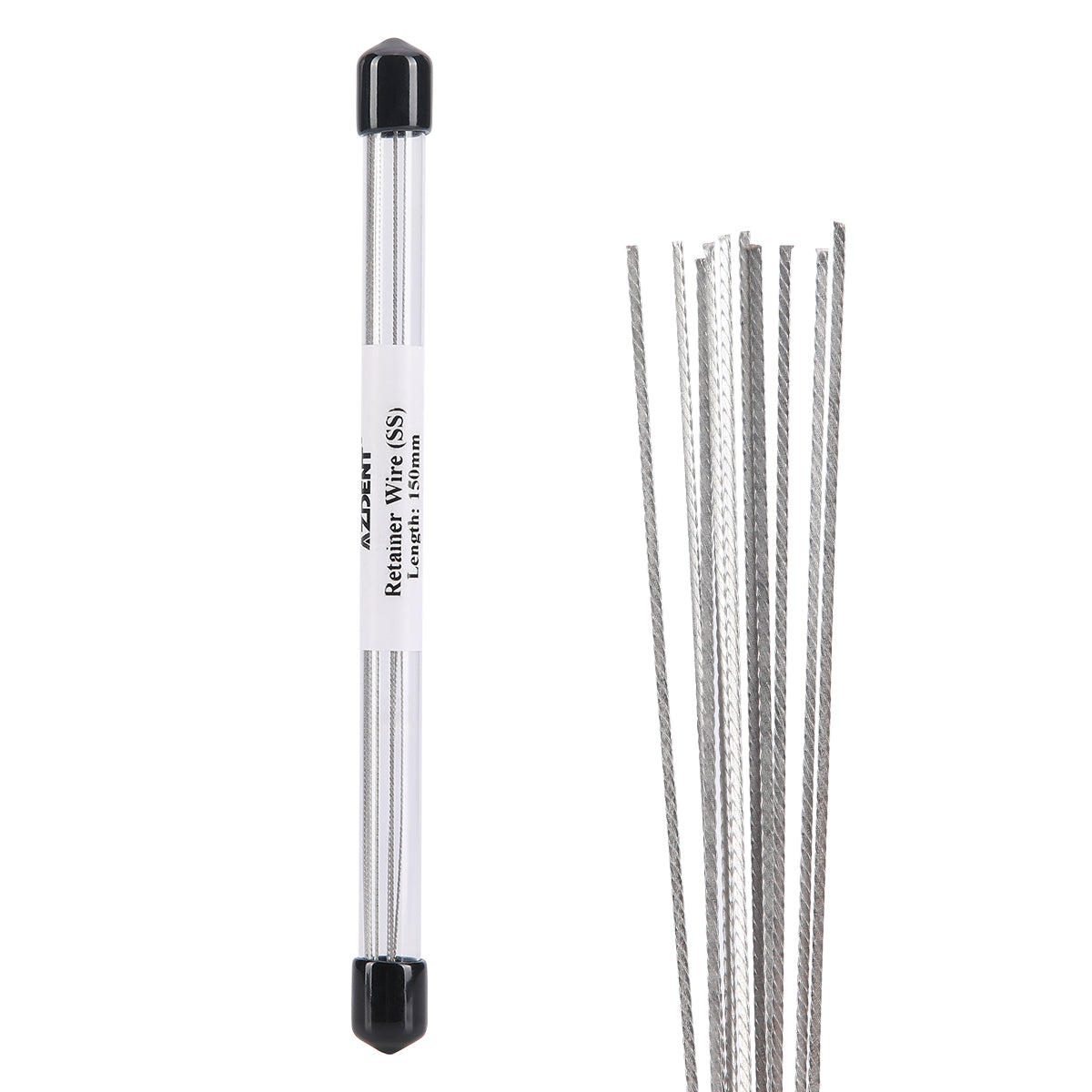 AZDENT Dental Orthodontic Stainless Steel Lingual Retainer Wire Flat Straight Twist Wires 10pcs/Pack