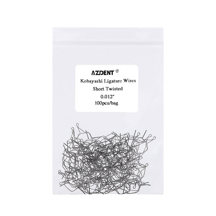 Dental Orthodontic Wire Kobayashi Ligature Ties Short Twist 0.012 100pcs/Pack - azdentall.com