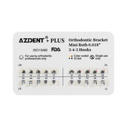 AZDENT PLUS Dental Metal Brackets Braces Mini Roth .018 Hooks 3-4-5 20pcs/Pack - azdentall.com