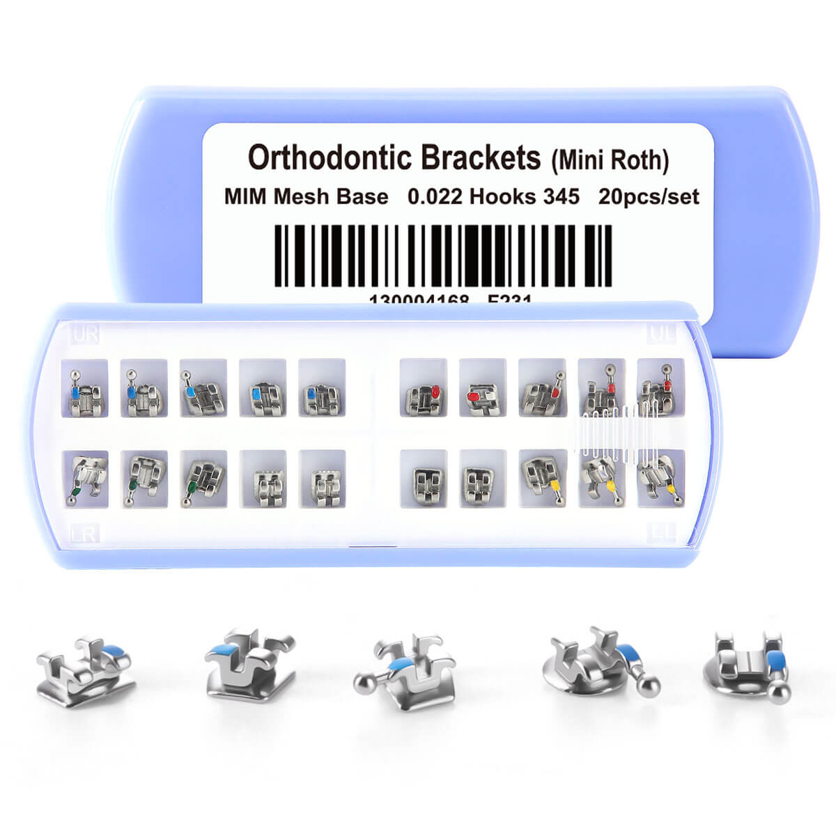 Dental Metal Brackets Braces Mesh Base Mini Roth/MBT 0.022