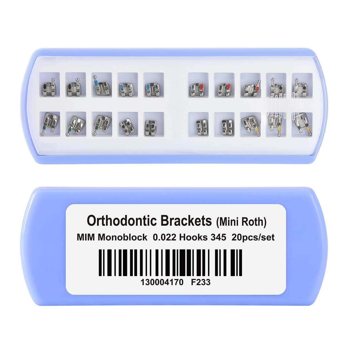 Dental Metal Monoblock Brackets Mesh Base Mini Roth/MBT 0.022