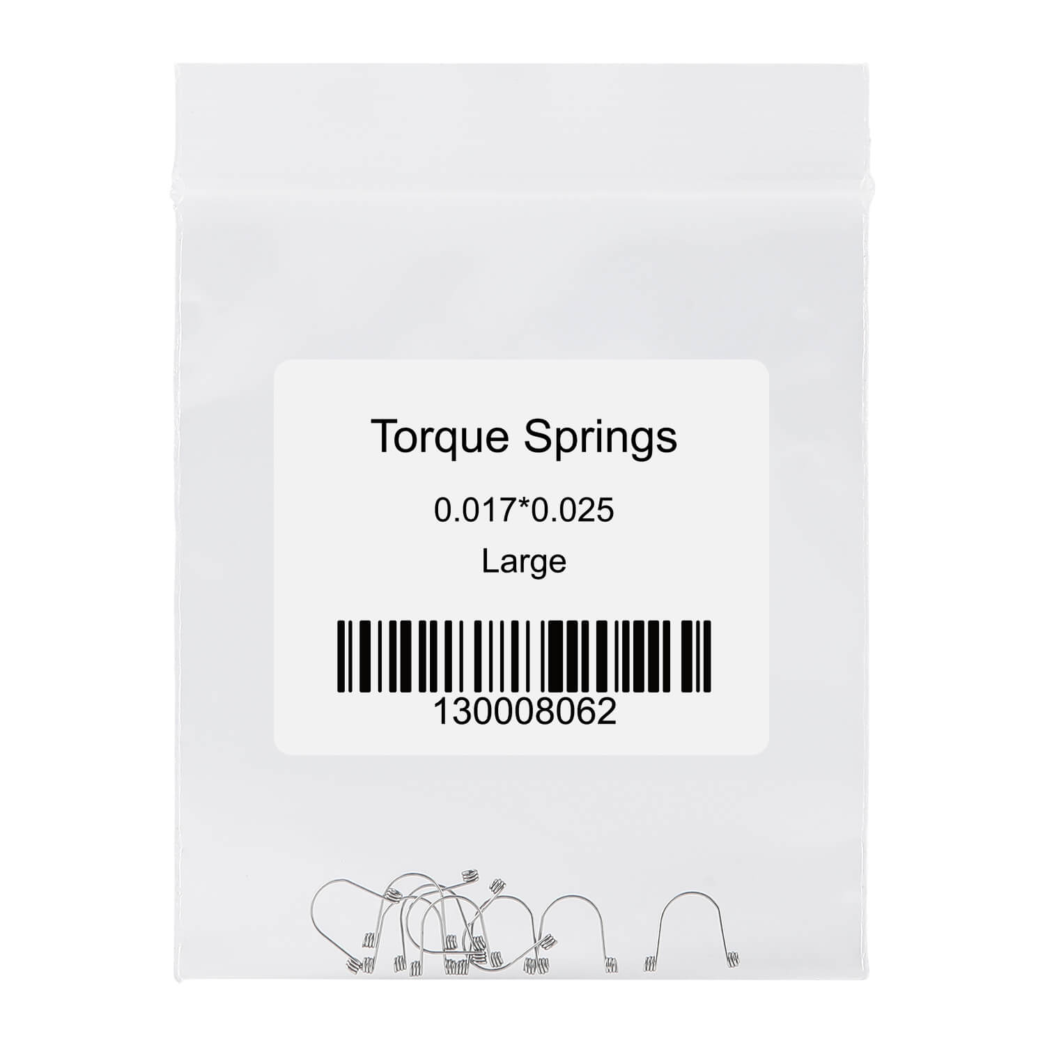 Dental Anterior Teeth Torque Rectangular Springs 0.017*0.025 Large 10pcs/Bag - azdentall.com