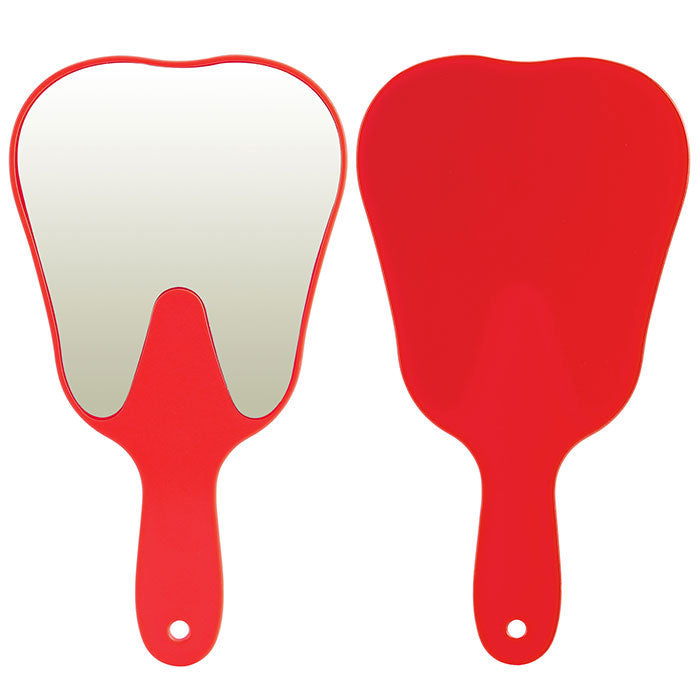 Dental Mouth Mirror Teeth Shaped Mirror Handheld Unbreakable Plastic - azdentall.com