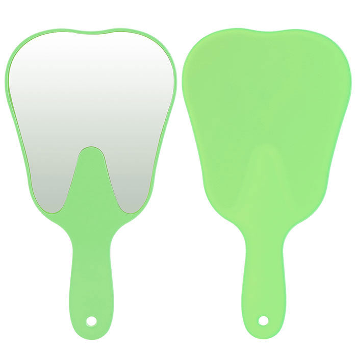 Dental Mouth Mirror Teeth Shaped Mirror Handheld Unbreakable Plastic - azdentall.com