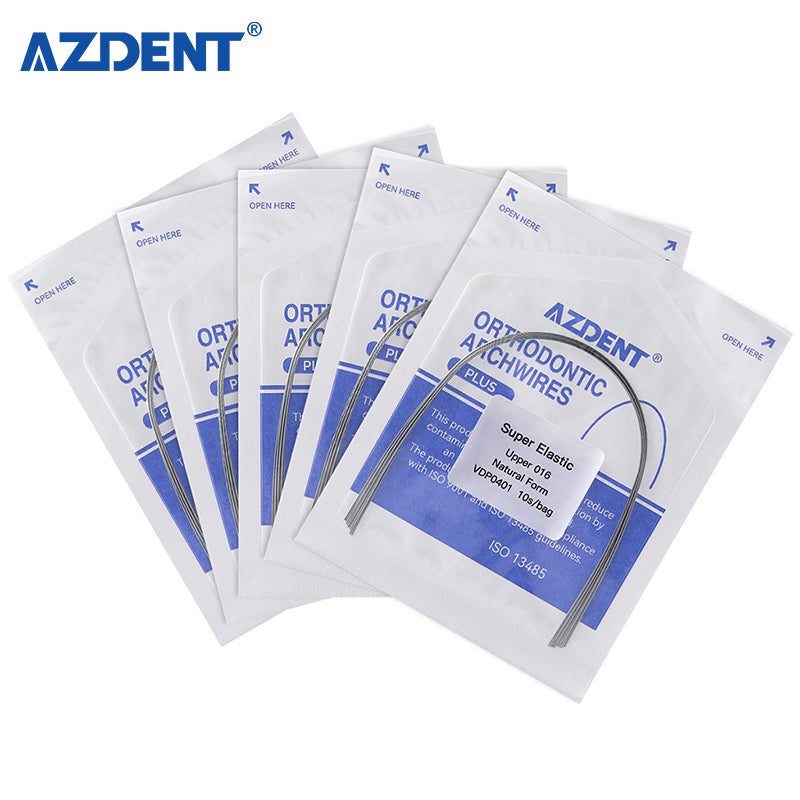 AZDENT PLUS Archwire Niti Super Elastic Natural Round Full Size 10pcs/Pack - azdentall.com
