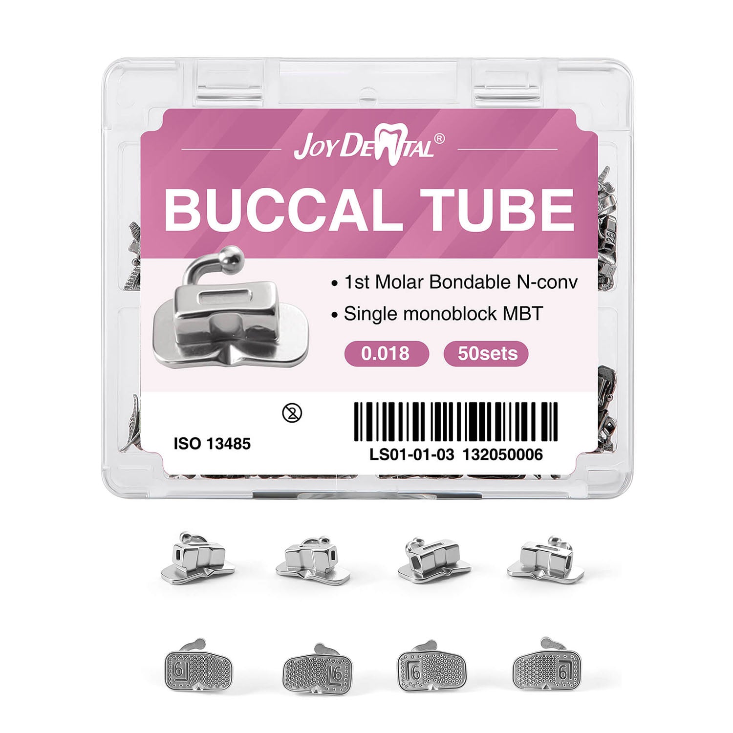 Buccal Tube 1st Molar Bondable monoblock Non-Convertible Single