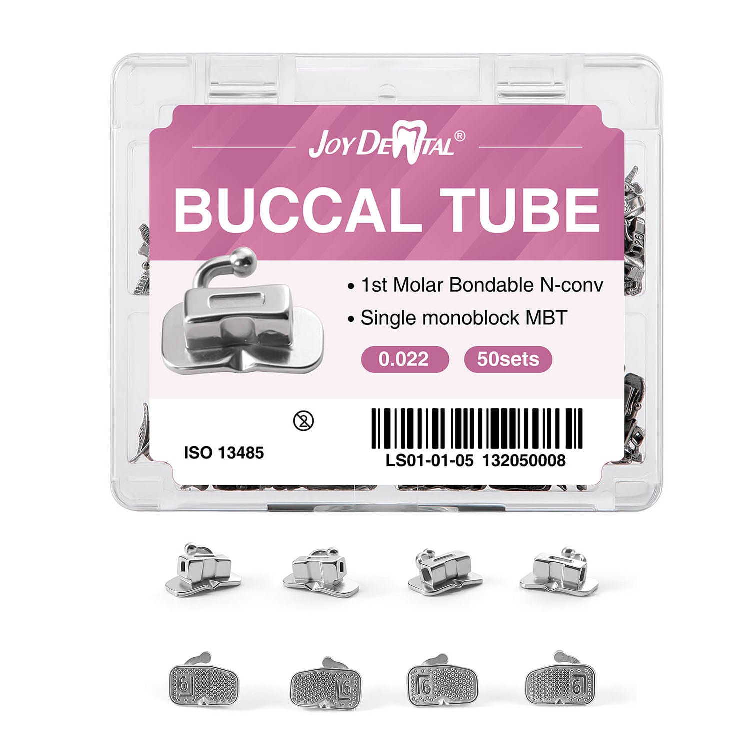 Buccal Tube 1st Molar Bondable monoblock Non-Convertible Single Roth/MBT 0.018/ 0.022 200pcs/Box - azdentall.com