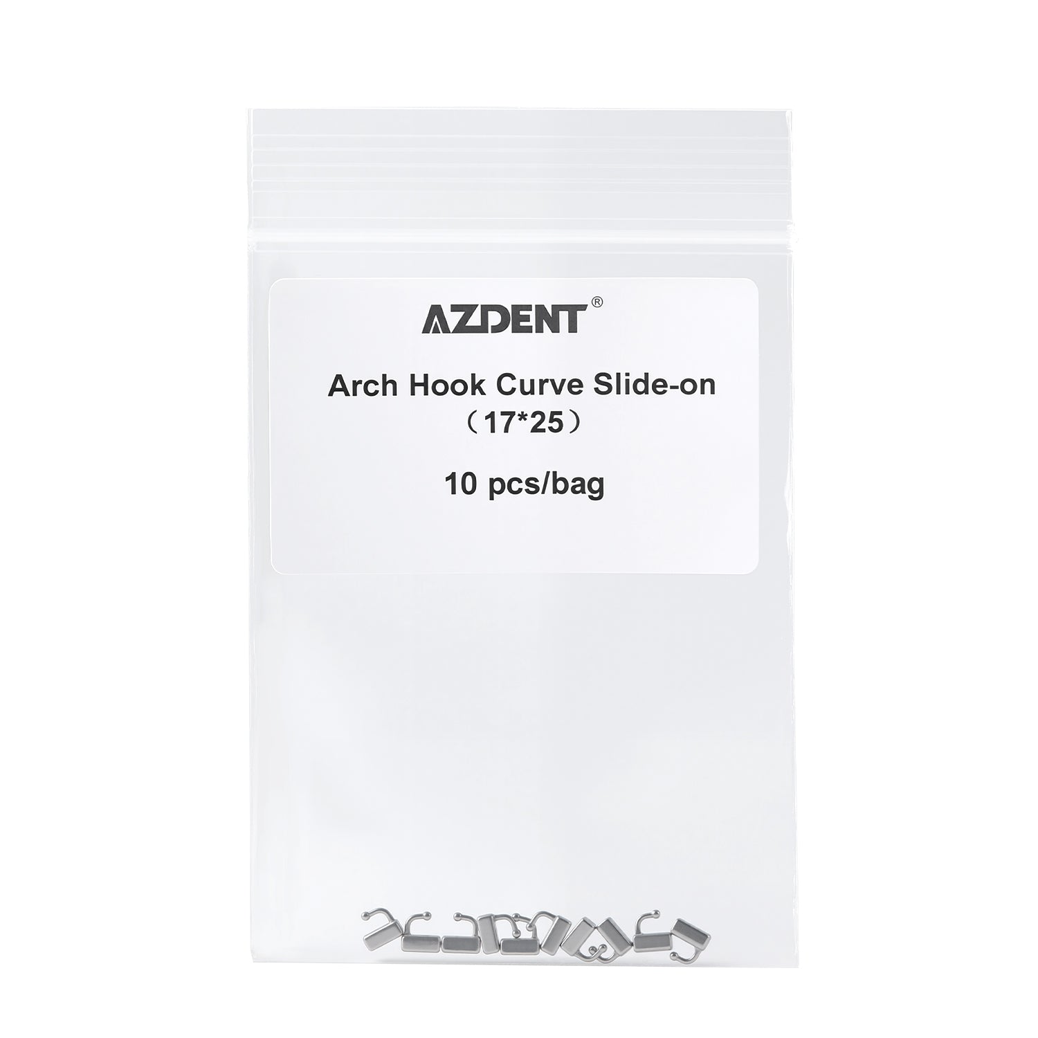 Dental Orthodontic Arch Hook Curve/Straight Slide-on 17*25 Universal 10pcs/Bag  - azdentall.com
