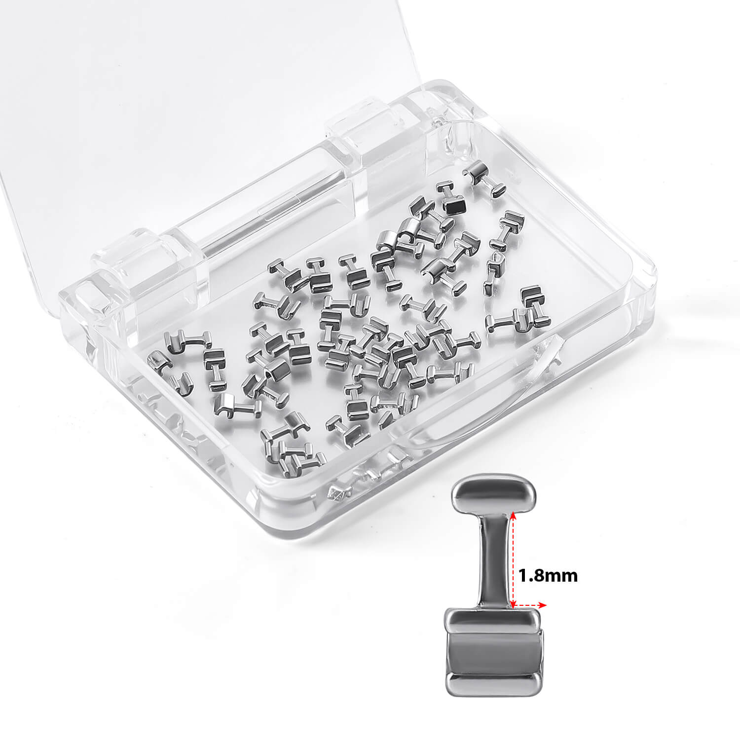 AZDENT Orthodontic Crimpable Hooks General T Type 1.8mm 50Pcs/Box - azdentall.com