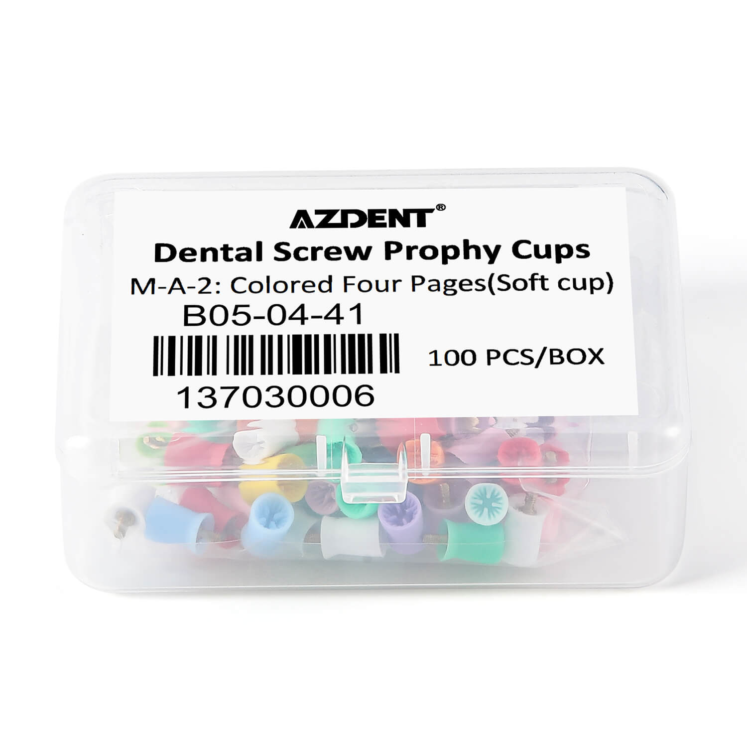 AZDENT Dental Rubber Screw Polishing Cup Soft/Hard Brushes RA2.35mm 100pcs/Box - azdentall.com