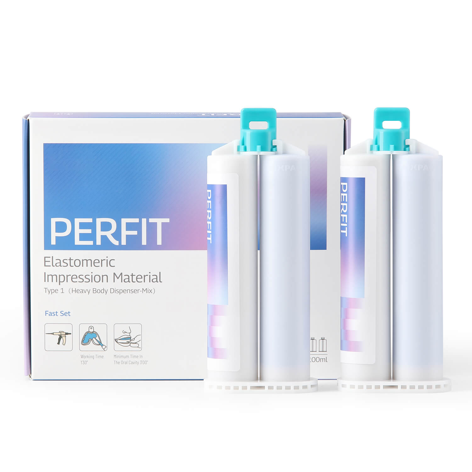 Dental Elastomeric Impression Material Type 1 Heavy Body Fast Set Cartridge 50ml*2 - azdentall.com