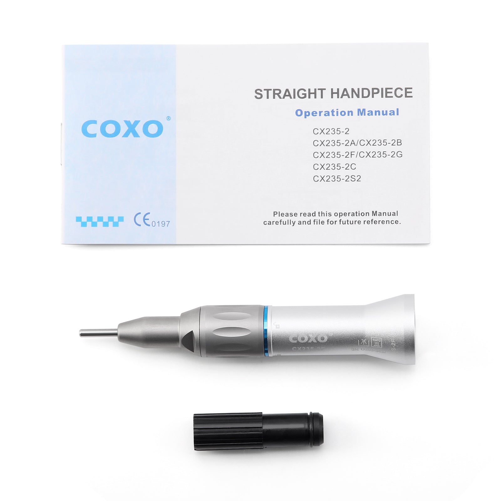 COXO Dental Low Speed Handpiece 1:1 External Contra Angle - azdentall.com