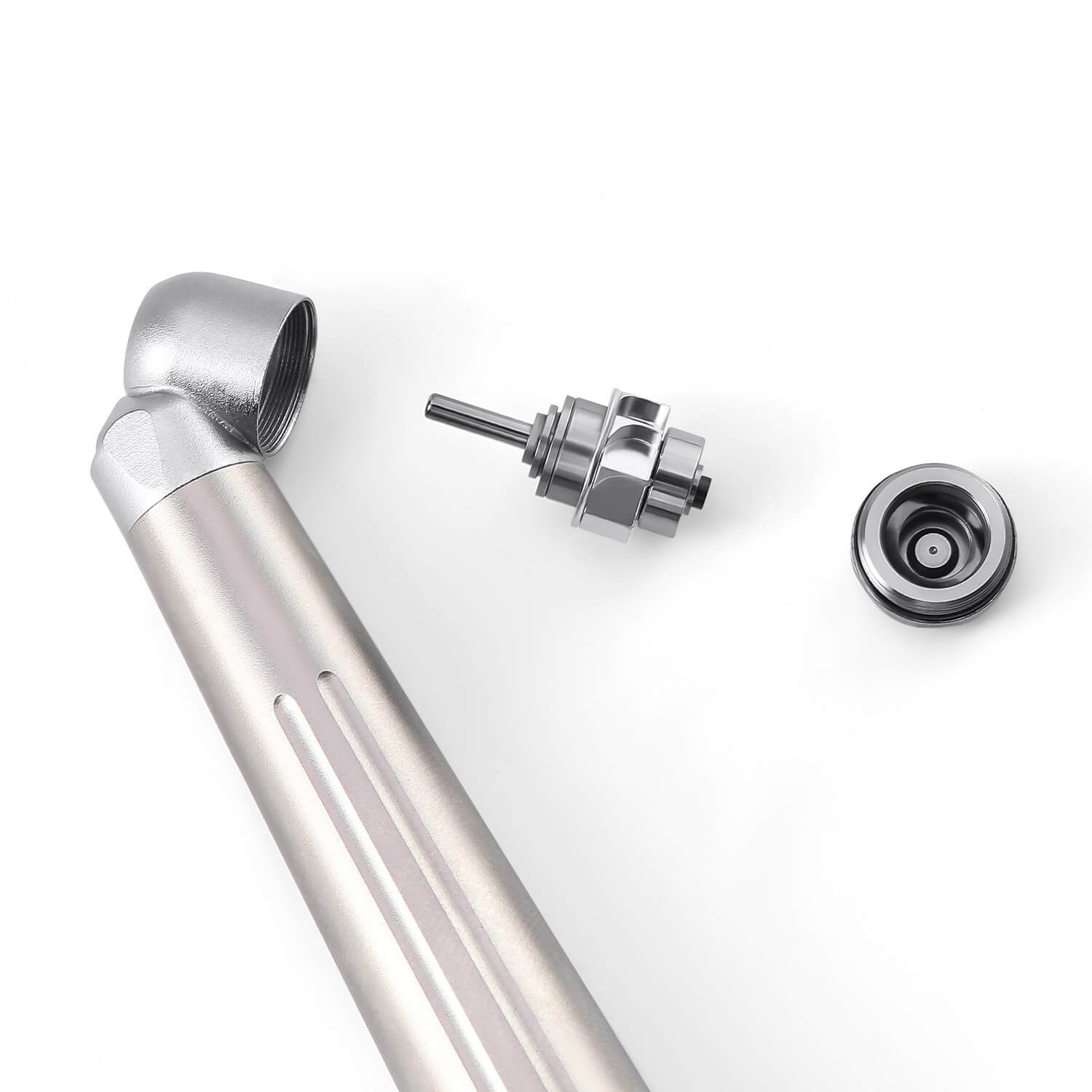 AZDENT Dental 45 Degree LED High Speed Handpiece E-generator Standard Head Push Button 4 Hole - azdentall.com