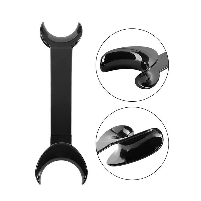 Dental T-Shape Double Head Cheek Retractors Mouth Opener Large & Small Black 4Pcs/Set - azdentall.com