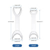 Dental T-Shape Double Head Cheek Retractors Mouth Opener Large & Small Transparent 4Pcs/Set - azdentall.com