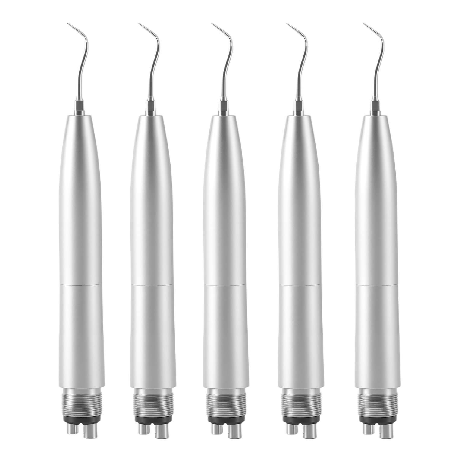 5pcs Dental Air Scaler Handpiece Sonic Scaler 4 Holes with SJ1 SJ2 SJ3 Tips - azdentall.com