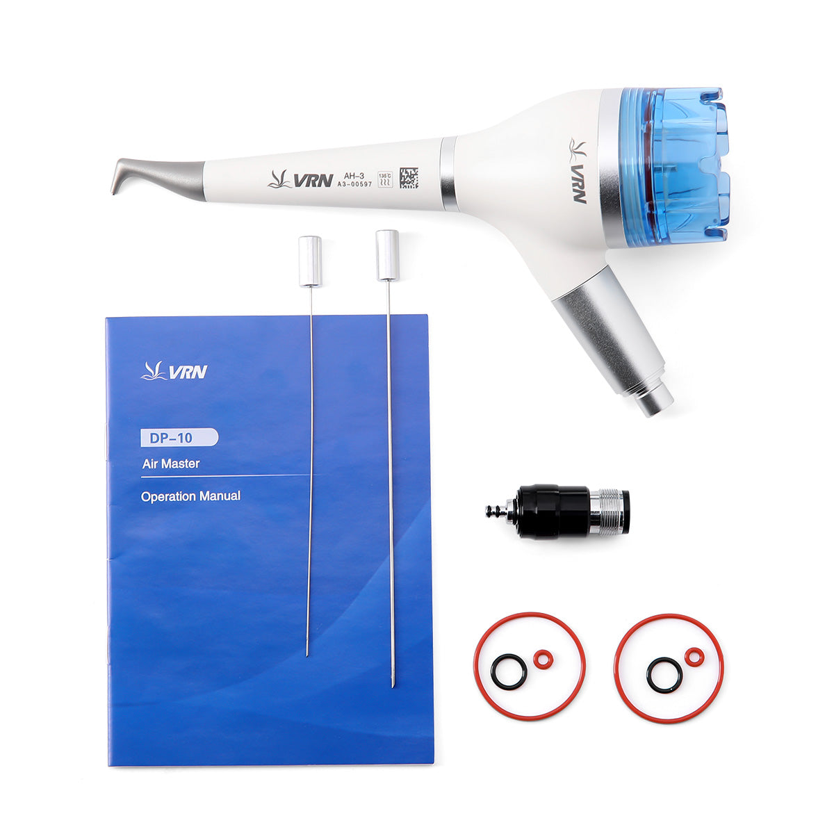 Dental 2 Hole Air Polisher Teeth Polishing Handpiece Whitening Spary Detachable 360° Rotating Handpiece With Quick Coupler