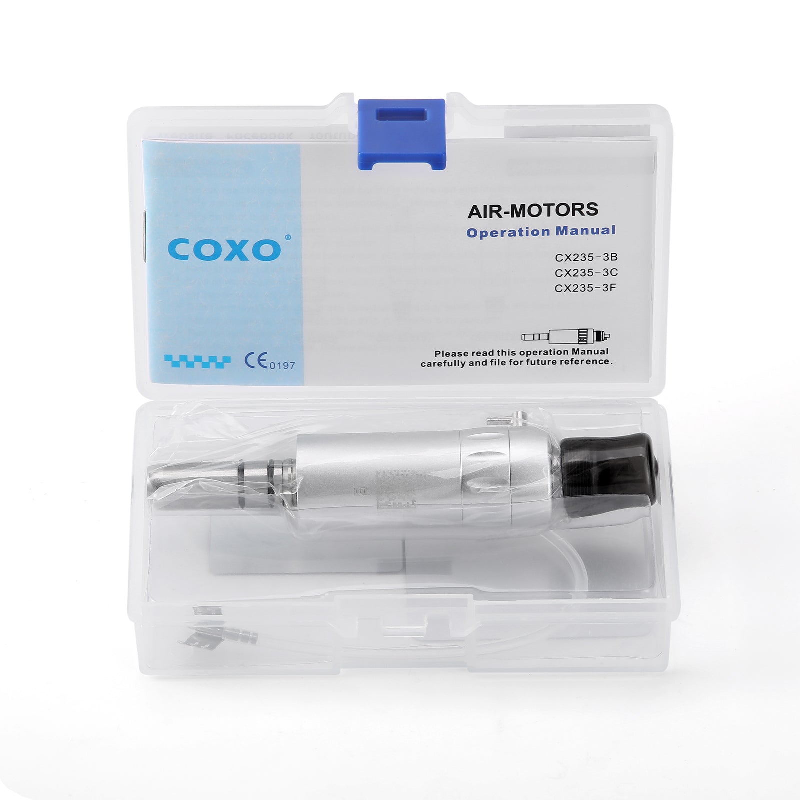 COXO Dental Low Speed Handpiece 1:1 External Air Motor 4 Hole - azdentall.com