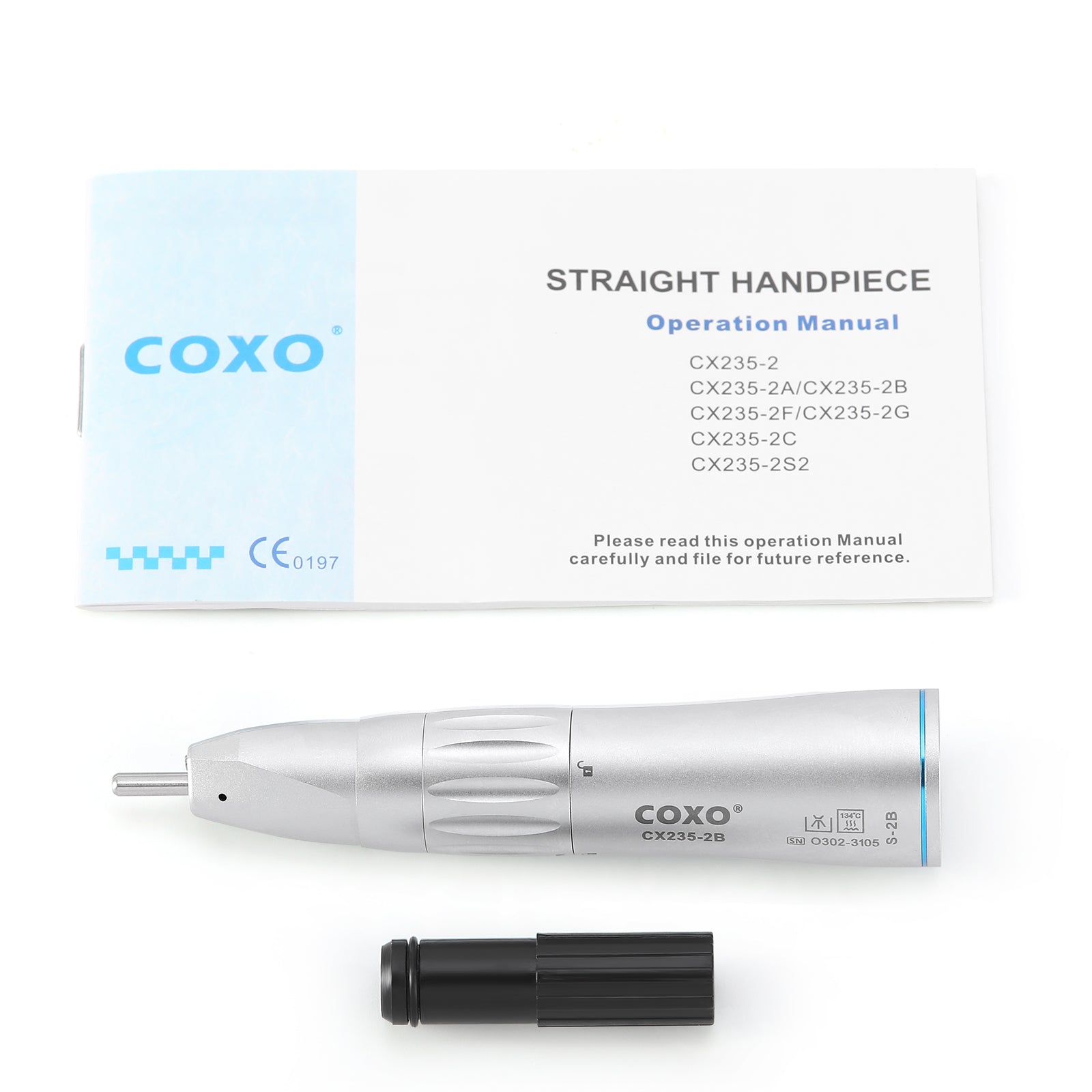 COXO Dental 1:1 Low Speed Electric Handpiece Straight Handpiece - azdentall.com