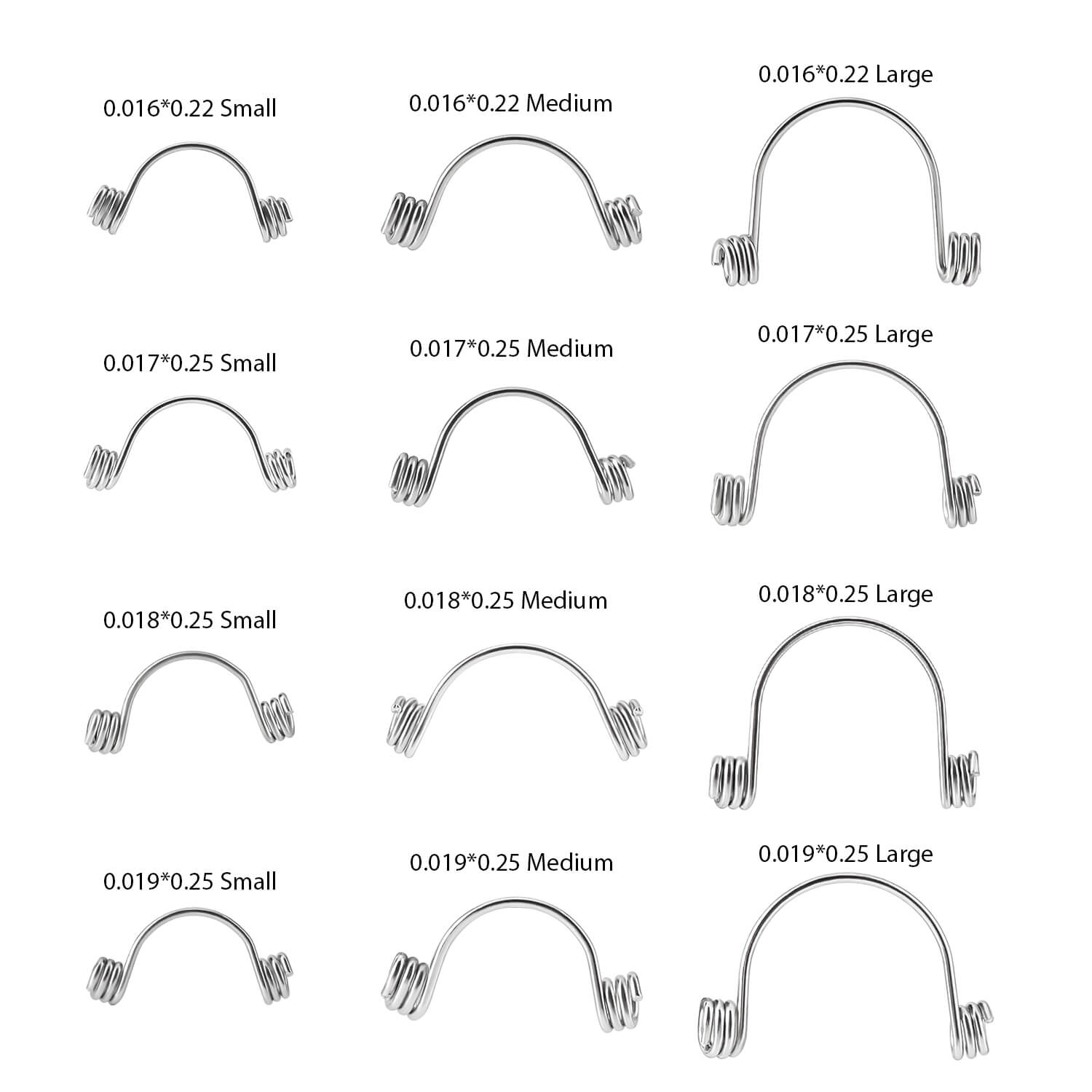 Dental Anterior Teeth Torque Rectangular Springs Large/Medium/Small 10pcs/Bag - azdentall.com