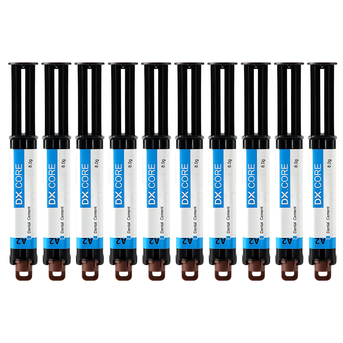 10pcs Dental Dual Cure Flowable Composite Resin Core Build Up A2/A3 8g/Syringe - azdentall.com