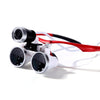 Dental Loupe 3.5X Magnification Surgical Binocular Magnifier With 3W LED Headlight Stool Red - azdentall.com