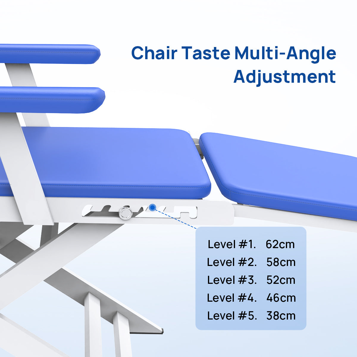 Dental Portable Chair Simple Type-Folding Chair With LED Cold Light Blue - azdentall.com