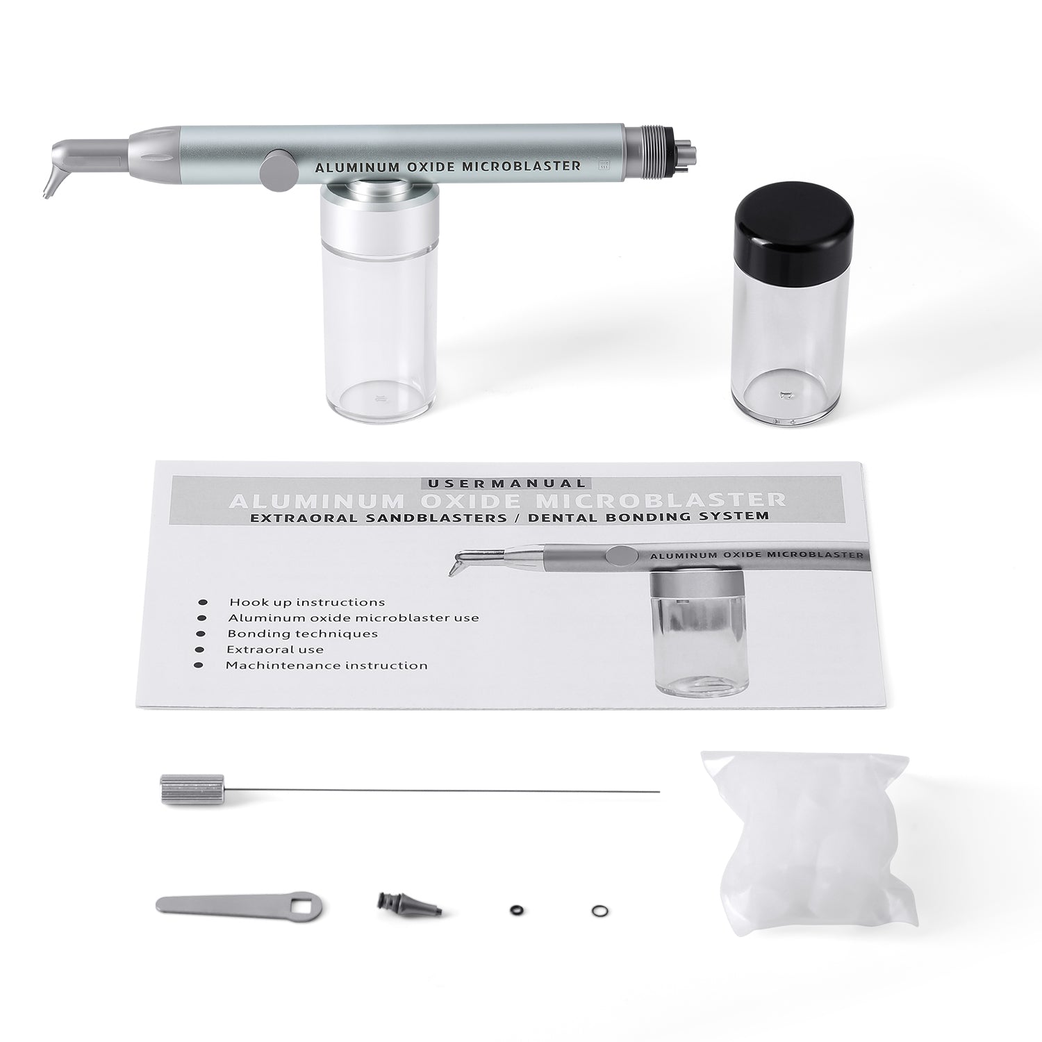 Dental Aluminum Oxide Micro Blaster With Sand Traps 360° Rotate 4 Hole - azdentall.com