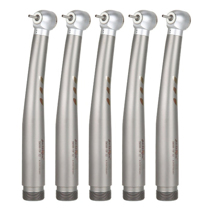 5pcs Dental High Speed Handpiece, LED, 2 Hole, Standard Head, Push Button, Ceramic Handpiece, E-generator, Shadowless Ring. - azdentall.com