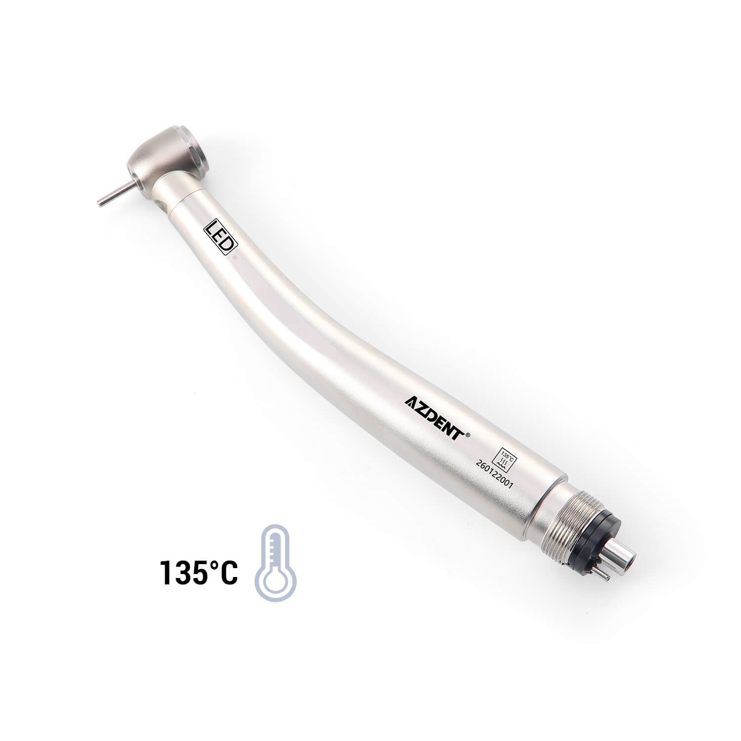AZDENT High Speed Handpiece LED Push Button Ceramic Bearing 4 Hole Four Water Spray - azdentall.com