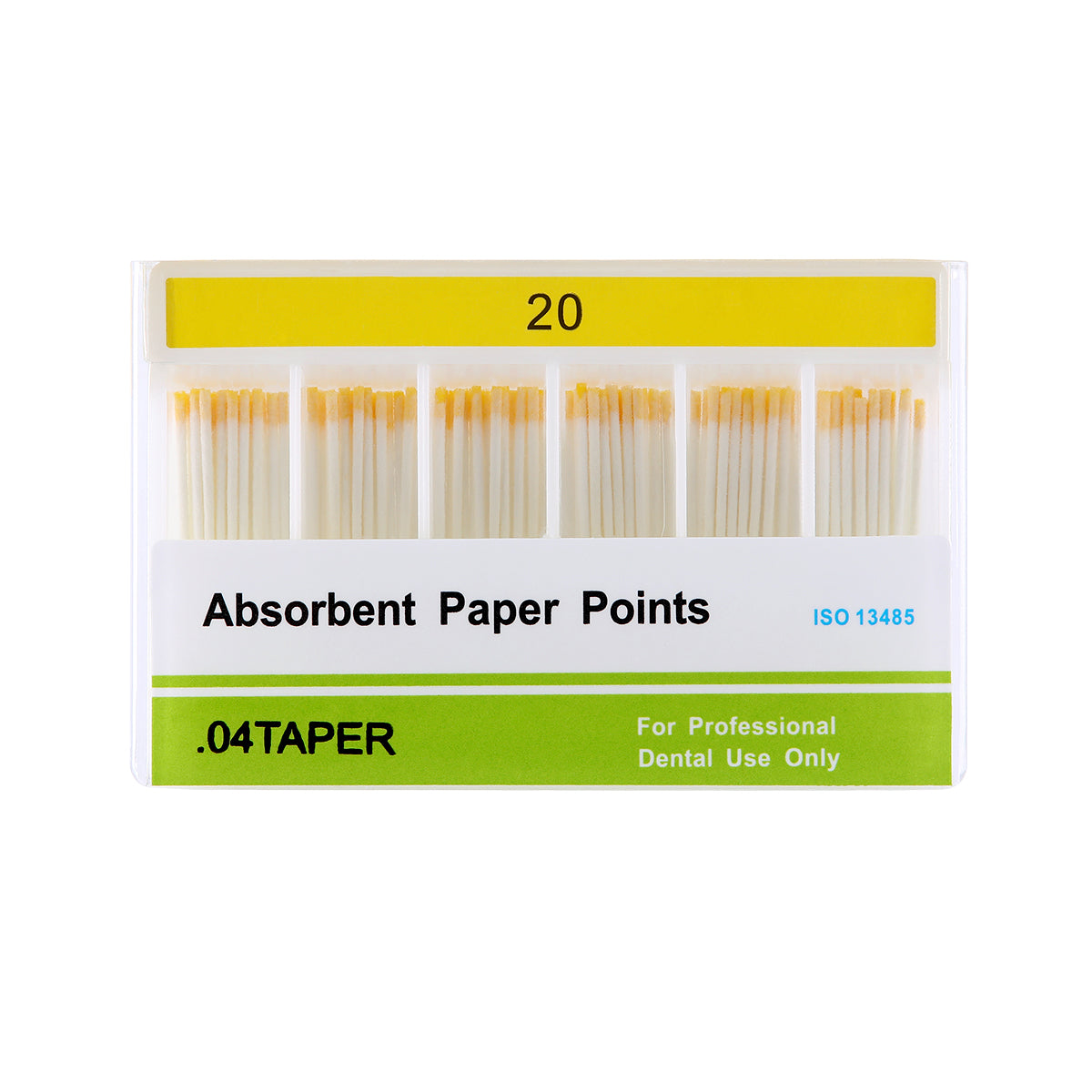 Absorbent Paper Points #20 Taper Size 0.04 Color Coded 100/Box - azdentall.com