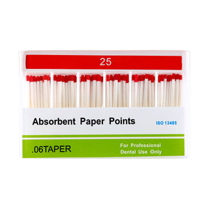 Absorbent Paper Points #25 Taper Size 0.06 Color Coded 100/Box - azdentall.com